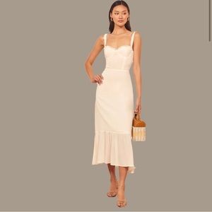 Reformation Nakita Dress Ivory White